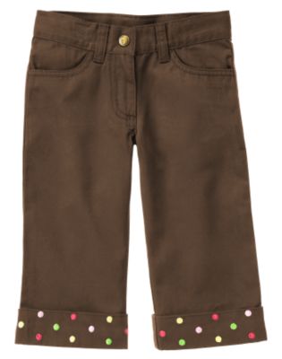 Slim/Plus Sparkle Dot Cuffed Capri Pant