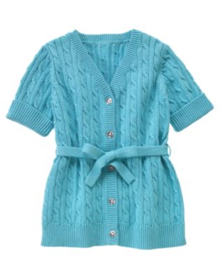 Belted Cable Cardigan