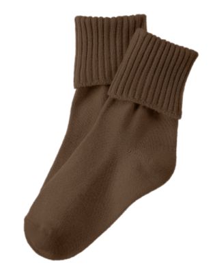 Brown Foldover Sock