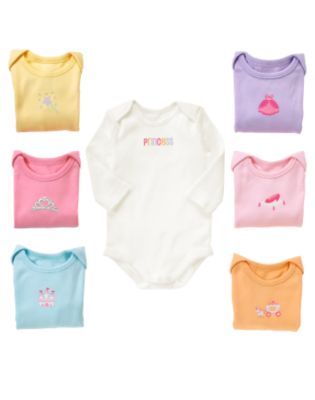 Brand New Baby Girl Bodysuit Seven-Pack