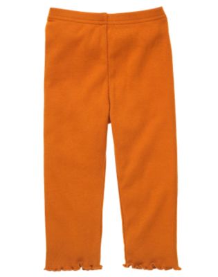 Orange Ruffle Legging