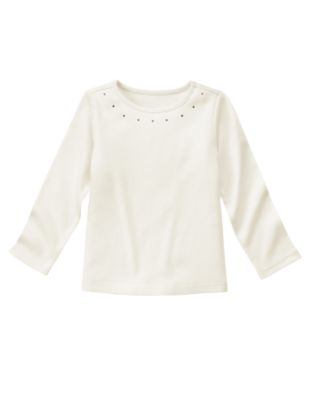 Ivory Rhinestone Tee