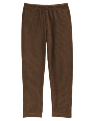 Brown Velour Legging