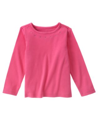 Fuchsia Rhinestone Tee