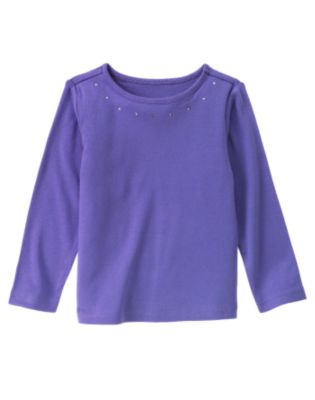 Purple Rhinestone Tee