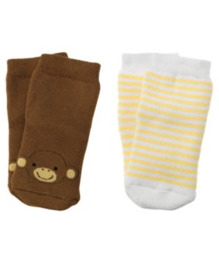 Monkey Stripe Sock Two-Pack