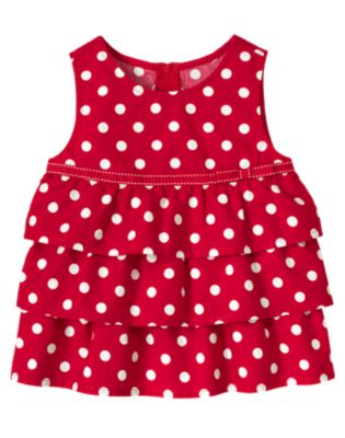 Tiered Polka Dot Swing Top