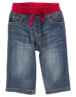 Embroidered Moose Jean