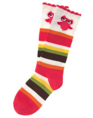 Owl Stripe Knee Sock