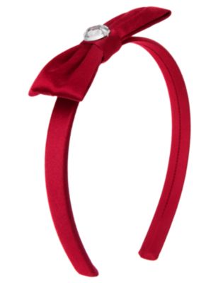 Gem Satin Bow Headband
