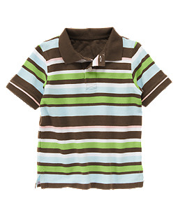 Stripe Pique Polo Shirt