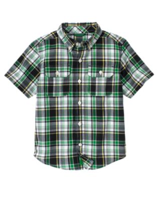 Button Pocket Plaid Shirt