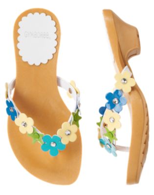 Gem Flower Flip Flop Sandal