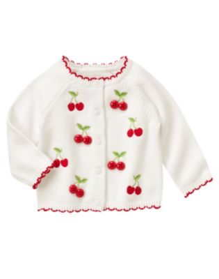 Cherry Button Sweater Cardigan