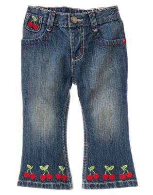 Pickstitched Cherry Jean
