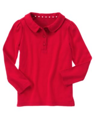 Uniform Long Sleeve Polo Shirt