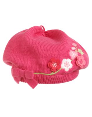Embroidered Blossom Beret