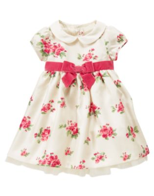 Floral Duppioni Dress
