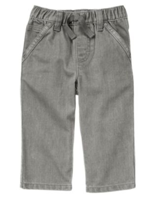 Pull-On Grey Denim Jean
