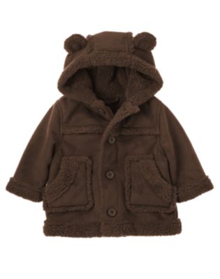 Faux Shearling Hooded Jacket