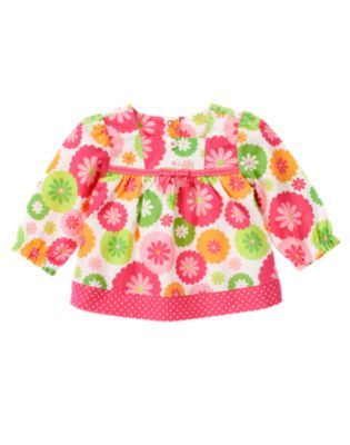Flower Button Top