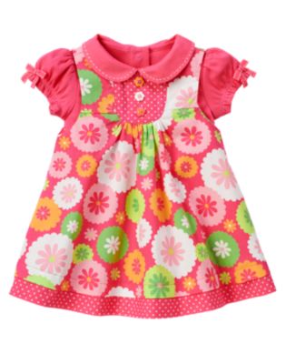 Flower Dot Jumper Two-Piece Set