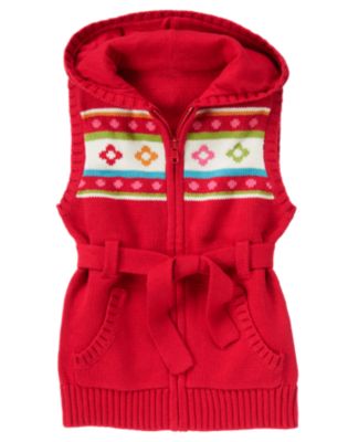 Belted Hoodie Sweater Vest