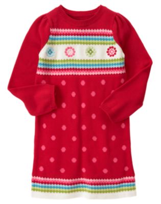 Dot Fair Isle Sweater Dress