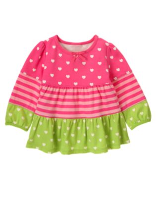 Heart Stripe Tiered Top