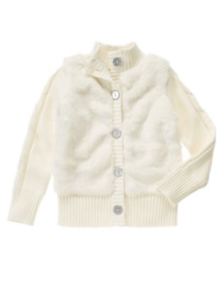 Faux Fur Sweater Cardigan