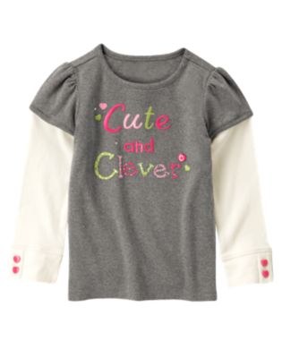 Gem Cute & Clever Double Sleeve Tee