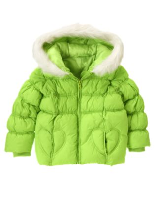 Heart Pocket Hooded Puffer Jacket