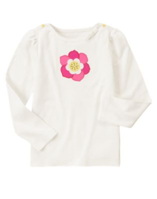Gem Flower Long Sleeve Tee