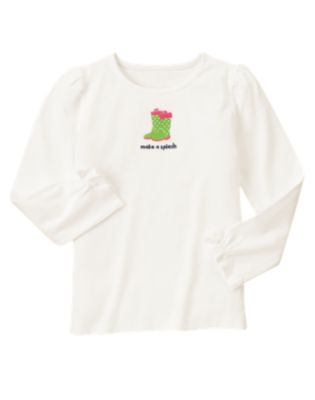 Rainboot Bow Long Sleeve Tee