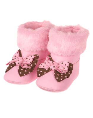 Bow Faux Suede Crib Bootie