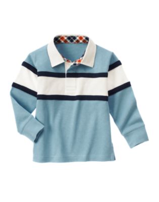Pieced Stripe Rugby Shirt