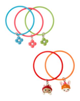 Kitty Bunny Bangle Bracelet Five-Pack
