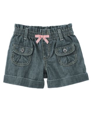 Gem Button Chambray Short