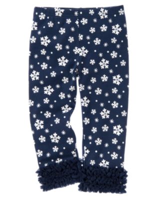 Snowflake Tulle Ruffle Legging