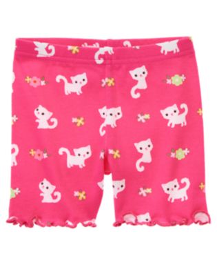 Kitty Flower Bike Short