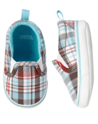 Plaid Sneaker Crib Shoe