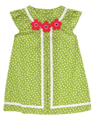 Flower Ribbon Dot Dress