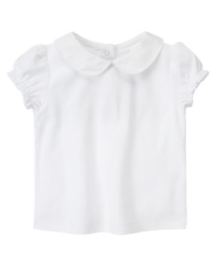 Collared Ruffle Sleeve Top