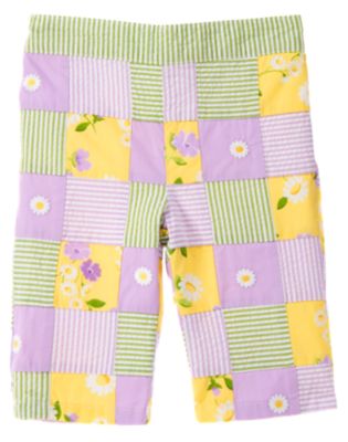 Embroidered Daisy Patchwork Pant