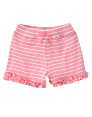 Ruffle Bow Stripe Short