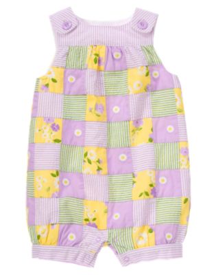 Embroidered Daisy Patchwork Bubble