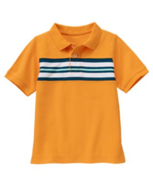 Chest Stripe Pique Polo Shirt