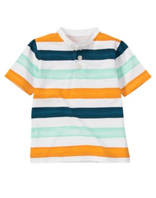 Watercolor Stripe Henley Tee