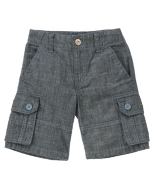 Chambray Cargo Short