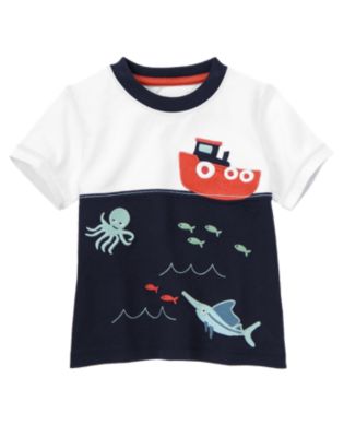 Sea Creatures Tugboat Tee